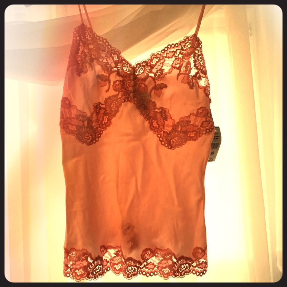 Pale pink lace cami- new with tags!!!